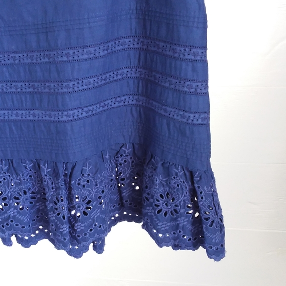 Ralph Lauren blue Cotton  eyelet  Skirt - Picture 2 of 4
